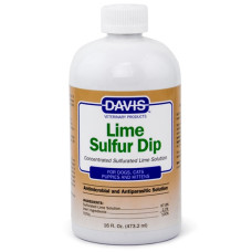 Davis Lime Sulfur Dip средство для борьбы с чесоточными клещами, лишаем, демодекозом, 473 мл