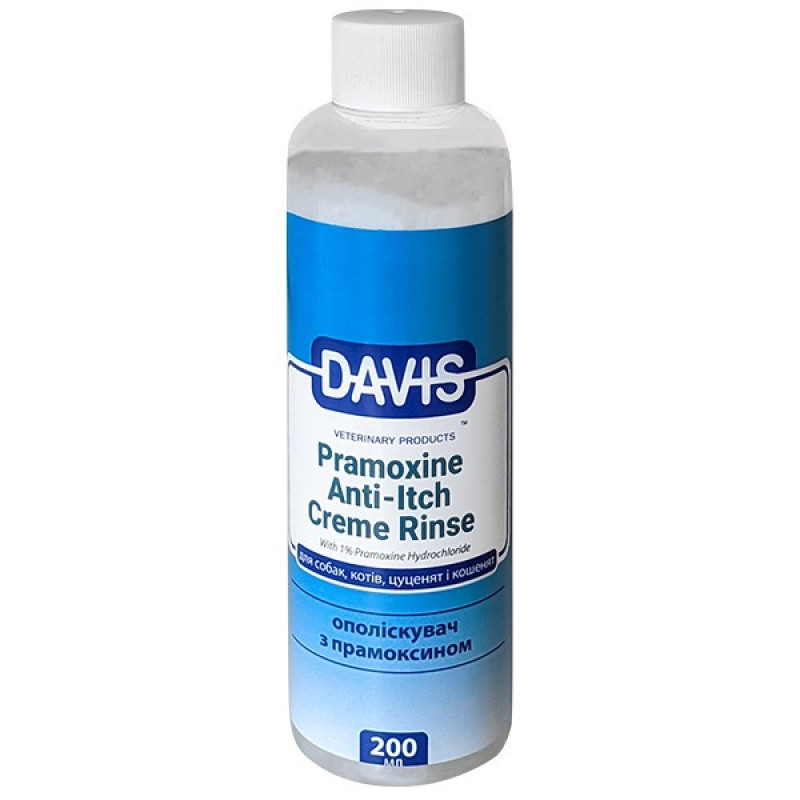 Davis Pramoxine Anti-Itch Creme Rinse крем-ополіскувач для собак та котів від свербіння і лущення, 200 мл