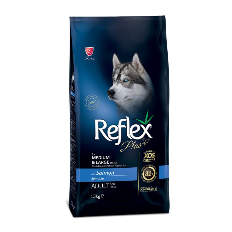 Reflex Plus Adult Medium & Large Breeds Salmon сухий корм з лососем для собак середніх і великих порід 15 кг