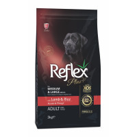 Reflex Plus Adult Medium & Large Breeds Lamb & Rice сухий корм з ягнятком для собак середніх і великих порід, 3 кг