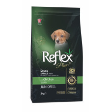 Reflex Plus Junior Mini & Small Breeds Chicken сухий корм з куркою для цуценят малих порід 3 кг