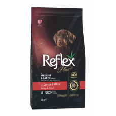 Reflex Plus Junior Medium & Large Breeds Lamb & Rice сухий корм з ягнятком для цуценят середніх та великих порід, 3 кг
