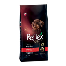 Reflex Plus Junior Medium & Large Breeds Lamb & Rice сухий корм з ягнятком для цуценят середніх та великих порід, 15 кг