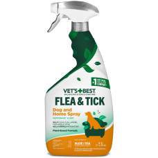 Vet's Best Flea & Tick Home Spray спрей від бліх та кліщів для собак і дому, 946 мл