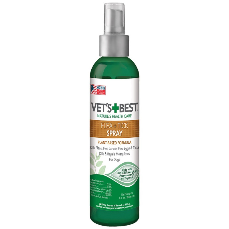 Vet’s Best Flea & Tick Spray спрей від бліх, кліщів і москітів для собак, 236 мл