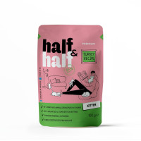 Half&Half Kitten влажный корм с индейкой в желе для котят 100 гр