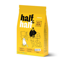 Half&Half Adult Cats сухой корм с говядиной для котов 8 кг