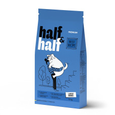 Half&Half Adult Dogs Large Breed сухой корм с говядиной для взрослых собак крупных пород 12 кг