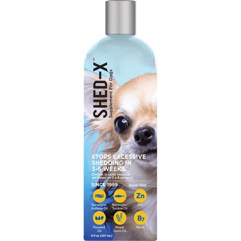 SynergyLabs Shed-X Dog добавка для улучшения качества шерсти и уменьшения линьки у собак, 237 мл