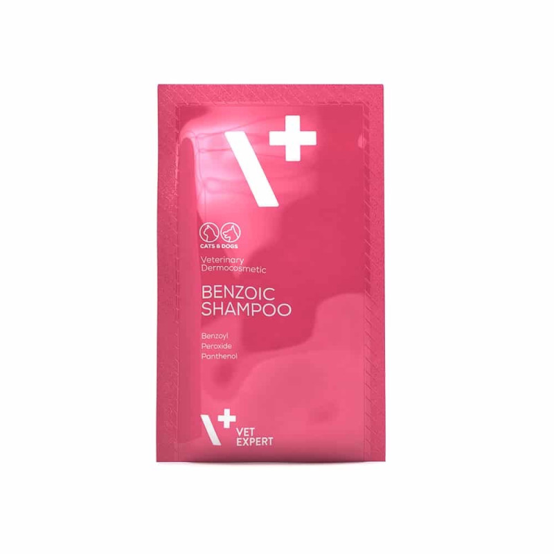 VetExpert Benzoic Shampoo шампунь для кошек и собак с жирной кожей, 20 саше