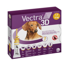Ceva Vectra 3D капли от блох и клещей для собак весом от 1,5 до 4 кг