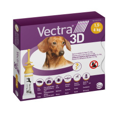 Ceva Vectra 3D капли от блох и клещей для собак весом от 1,5 до 4 кг