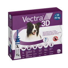 Ceva Vectra 3D капли от блох и клещей для собак весом от 10 до 25 кг