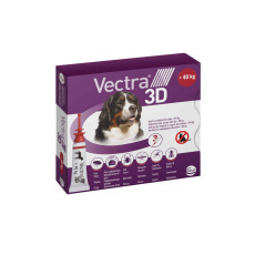 Ceva Vectra 3D капли от блох и клещей для собак весом от 40 до 60 кг