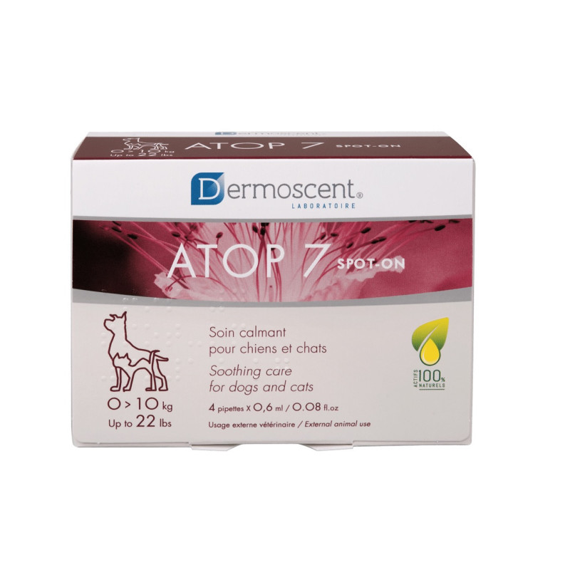 Dermoscent ATOP 7 NEW капли при аллергии и атопии у кошек и собак миниатюрных и малых пород, 4*0.6 мл