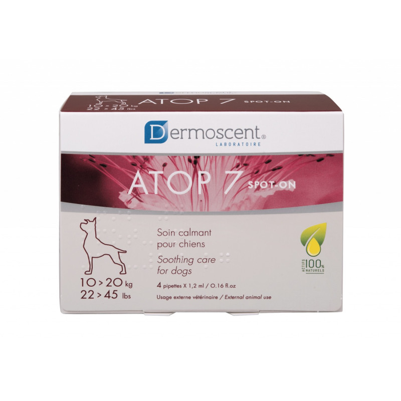 Dermoscent ATOP 7 NEW капли при аллергии и атопии у собак средних пород, 4*1.2 мл