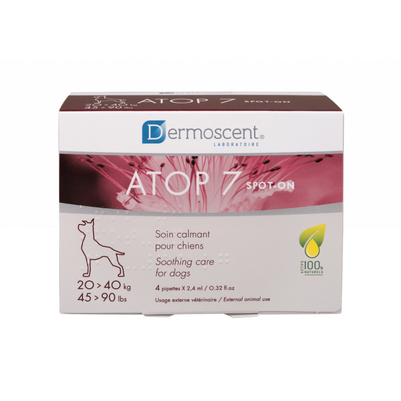 Dermoscent ATOP 7 NEW капли при аллергии и атопии у собак больших пород, 4*2.4 мл