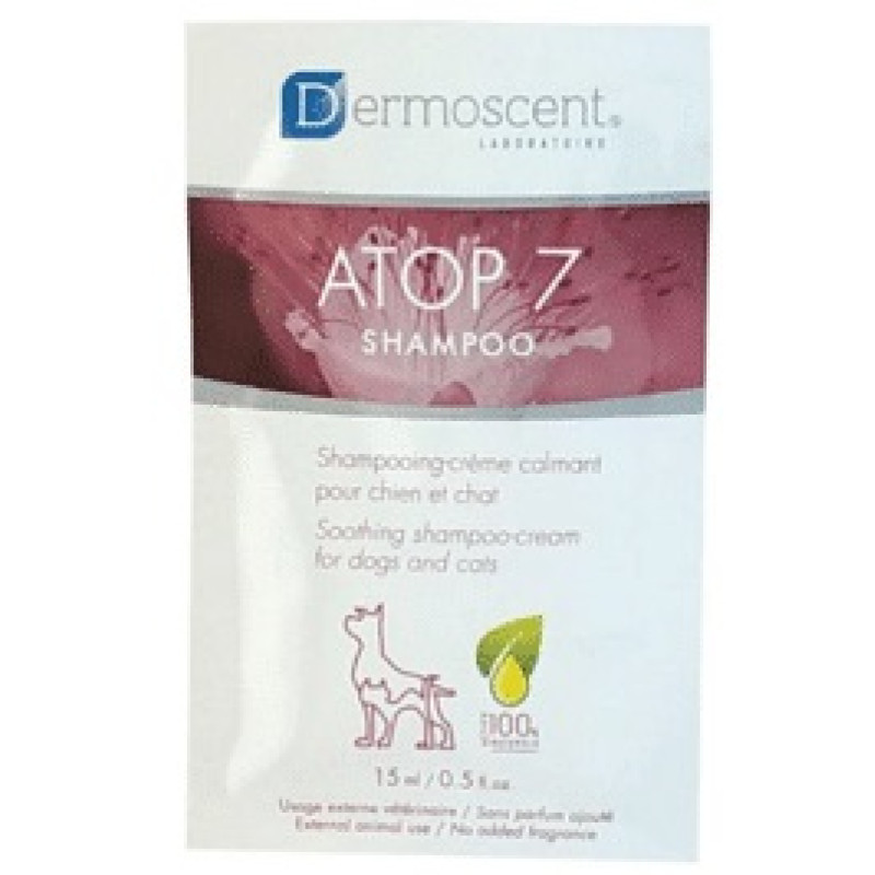 Dermoscent ATOP 7 Shampoo успокаивающий шампунь-крем для собак и кошек, 20 шт*15 мл