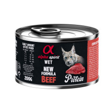 Alpha Spirit Beef for Adult Cats влажный корм с говядиной для котов 200 гр