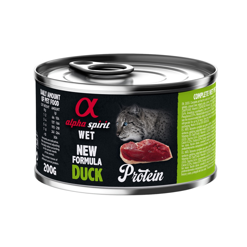Alpha Spirit Duck Adult Cat вологий корм з качкою для котів 200 гр