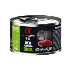Alpha Spirit Duck Sterilized Cat вологий корм з качкою для стерилізованих котів 200 гр