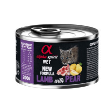 Alpha Spirit Lamb with Pear for Adult cats вологий корм з ягнятком для котів 200 гр