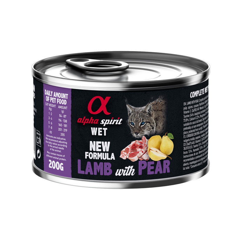 Alpha Spirit Lamb with Pear for Adult cats вологий корм з ягнятком для котів 200 гр