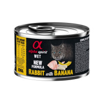 Alpha Spirit Rabbit With Banana for Adult Cats вологий корм з кроликом для котів 200 гр