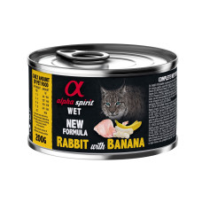 Alpha Spirit Rabbit With Banana for Adult Cats вологий корм з кроликом для котів 200 гр