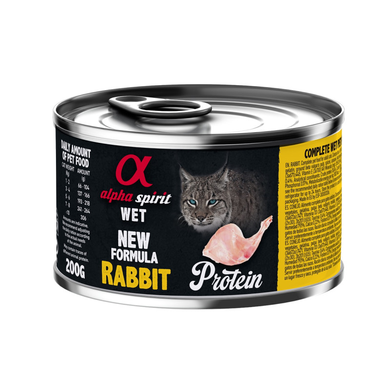 Alpha Spirit Rabbit for Adult Cats вологий корм з кроликом для котів 200 гр