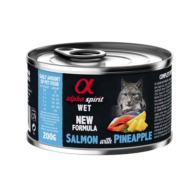 Alpha Spirit Salmon with Pineapple for Adult Cats вологий корм з лососем для котів 200 гр