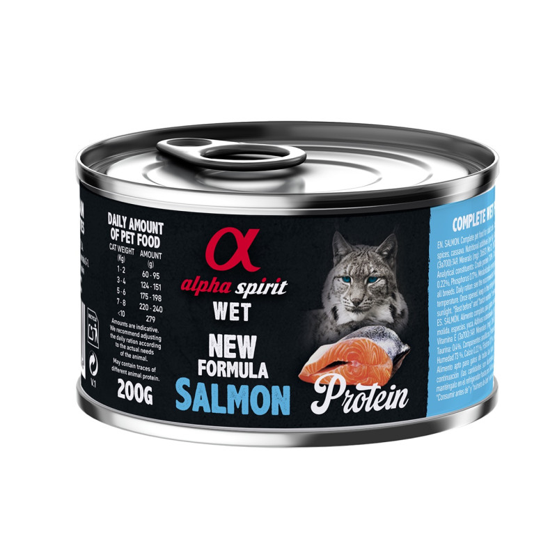 Alpha Spirit Salmon для Adult Cats вологий корм з лососем для котів 200 гр