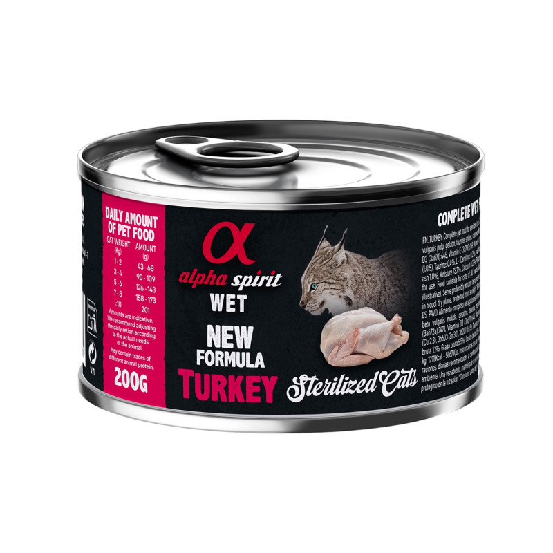 Alpha Spirit Turkey Sterilized Cat вологий корм з індичкою для стерилізованих котів 200 гр