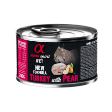 Alpha Spirit Turkey with Pear for Adult Cats вологий корм з індичкою для котів 200 гр