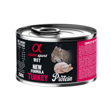 Alpha Spirit Turkey for Adult Cat вологий корм з індичкою для котів 200 гр