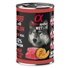 Alpha Spirit Beef with Melon вологий корм з яловичиною для дорослих собак 400 гр