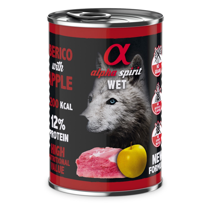 Alpha Spirit Iberian Pork With Yellow Apple влажный корм со свининой для взрослых собак 400 гр
