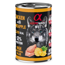 Alpha Spirit Chicken with Paineapple влажный корм с курицей для взрослых собак 400 гр