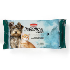 Padovan Pet Wipes Talco влажные салфетки с ароматом талька для собак и кошек, 40 шт