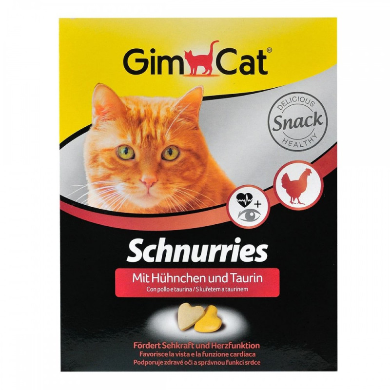 GimCat Schnurries ласощі для котів з куркою і таурином, 420 гр