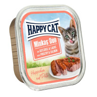 Happy Cat Minkas Duo Geflugel + Lachs вологий корм для котів з птахом та лососем, 100 гр