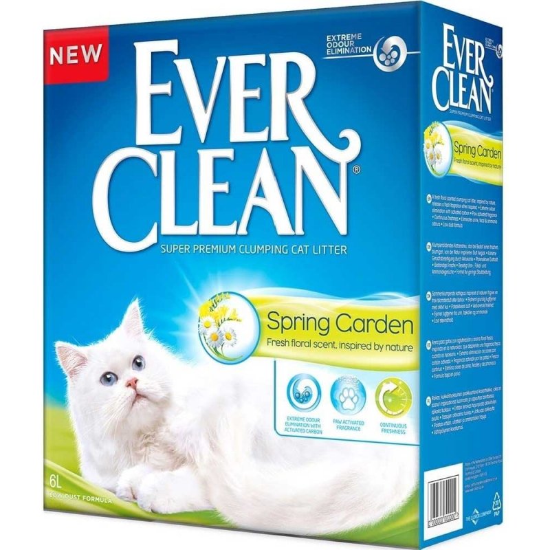 Ever Clean Spring Garden бентонитовый наполнитель для кошачьего туалета с ароматом весеннего сада 6 л