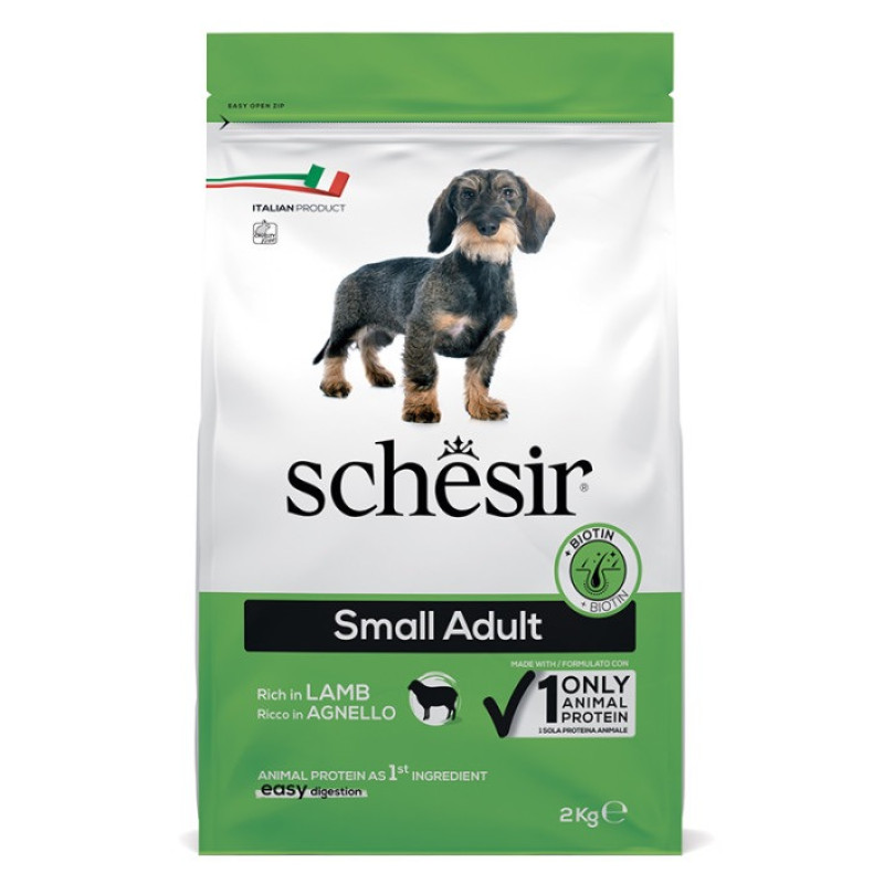 Schesir Dog Small Adult Lamb сухой корм с ягненком для собак малых пород, 2 кг