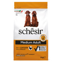 Schesir Dog Medium Adult Chicken сухий корм із куркою для собак середніх порід, 3 кг