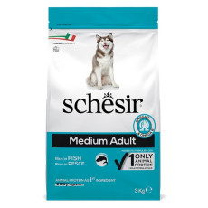Schesir Dog Medium Adult Fish сухой корм с рыбой для собак средних пород 3 кг