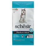 Schesir Dog Medium Adult Fish сухой корм с рыбой для собак средних пород 12 кг