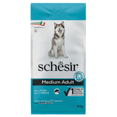 Schesir Dog Medium Adult Fish сухой корм с рыбой для собак средних пород 12 кг
