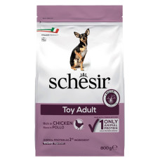 Schesir Dog Toy Adult сухий корм з куркою для собак мініатюрних порід, 800 гр