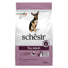 Schesir Dog Toy Adult сухий корм з куркою для собак мініатюрних порід, 2 кг