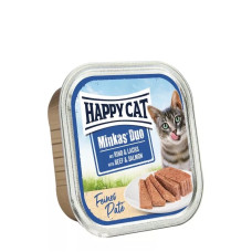 Happy Cat Minkas Duo Rind + Lachs вологий корм з яловичиною та лососем для котів, 100 гр